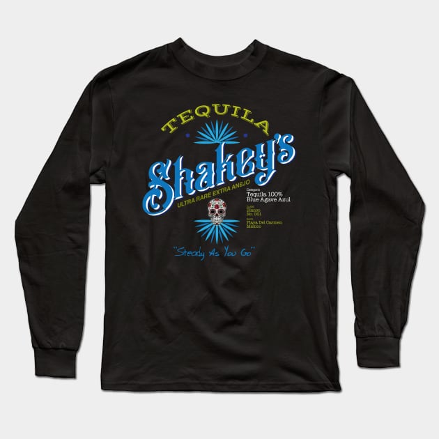 Shakey's Tequila Long Sleeve T-Shirt by DavidLoblaw